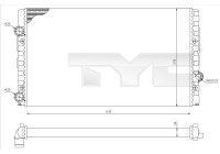 Radiateur, refroidissement du moteur 737-0051-R TYC
