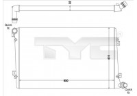 Radiateur, refroidissement du moteur 737-0063-R TYC