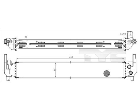 Radiateur, refroidissement du moteur 737-0070 TYC