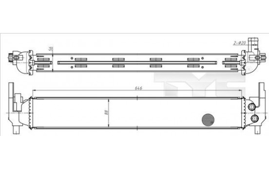 Radiateur, refroidissement du moteur 737-0070 TYC