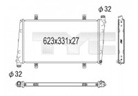 Radiateur, refroidissement du moteur 738-1001 TYC