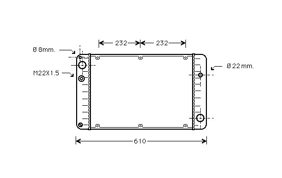 Radiateur, refroidissement du moteur 74002004 International Radiators