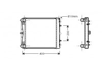 Radiateur, refroidissement du moteur 74002023 International Radiators