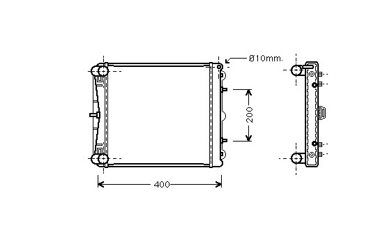Radiateur, refroidissement du moteur 74002023 International Radiators