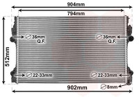 Radiateur, refroidissement du moteur 74012702 International Radiators