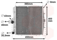 Radiateur, refroidissement du moteur 74012703 International Radiators