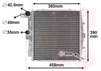 Radiateur, refroidissement du moteur 74012704 International Radiators