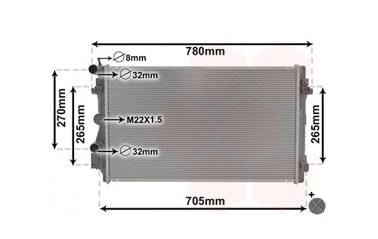 Radiateur, refroidissement du moteur 76002021 International Radiators Plus, Image 2