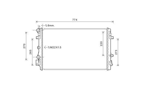 Radiateur, refroidissement du moteur 76002021 International Radiators Plus