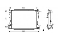 Radiateur, refroidissement du moteur 77002035 International Radiators