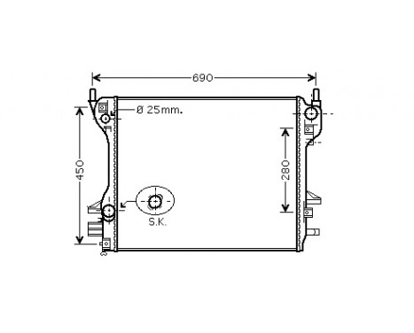 Radiateur, refroidissement du moteur 77002040 International Radiators