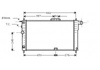 Radiateur, refroidissement du moteur 81002001 International Radiators