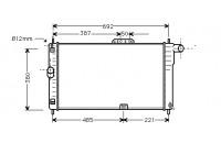 Radiateur, refroidissement du moteur 81002004 International Radiators Plus