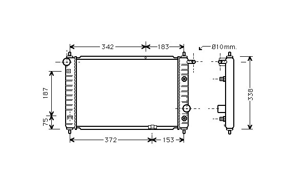Radiateur, refroidissement du moteur 81002008 International Radiators