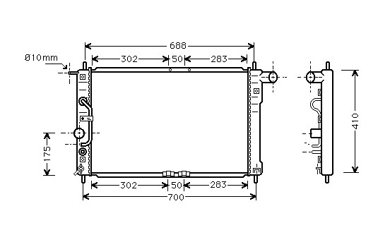 Radiateur, refroidissement du moteur 81002015 International Radiators