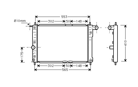 Radiateur, refroidissement du moteur 81002039 International Radiators