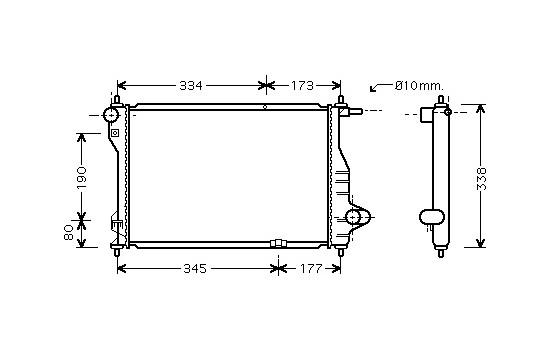 Radiateur, refroidissement du moteur 81002075 International Radiators