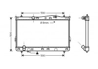 Radiateur, refroidissement du moteur 82002077 International Radiators