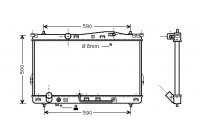 Radiateur, refroidissement du moteur 82002078 International Radiators