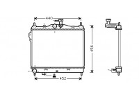 Radiateur, refroidissement du moteur 82002101 International Radiators