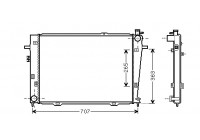 Radiateur, refroidissement du moteur 82002126 International Radiators