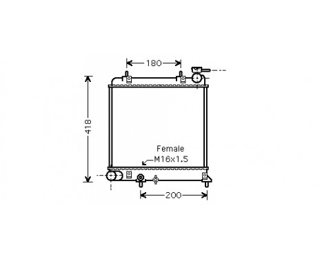 Radiateur, refroidissement du moteur 82002129 International Radiators