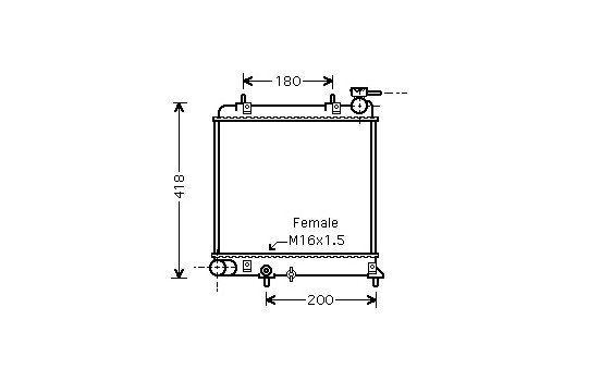 Radiateur, refroidissement du moteur 82002129 International Radiators