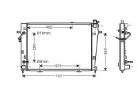 Radiateur, refroidissement du moteur 82002167 International Radiators