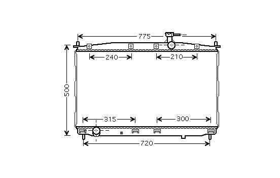 Radiateur, refroidissement du moteur 82002173 International Radiators