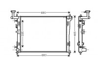 Radiateur, refroidissement du moteur 82002180 International Radiators
