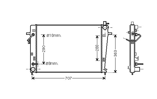 Radiateur, refroidissement du moteur 82002203 International Radiators