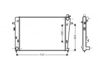 Radiateur, refroidissement du moteur 82002204 International Radiators