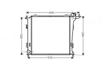 Radiateur, refroidissement du moteur 82002207 International Radiators