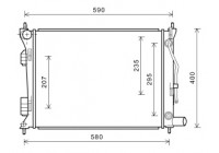 Radiateur, refroidissement du moteur 82002276 International Radiators