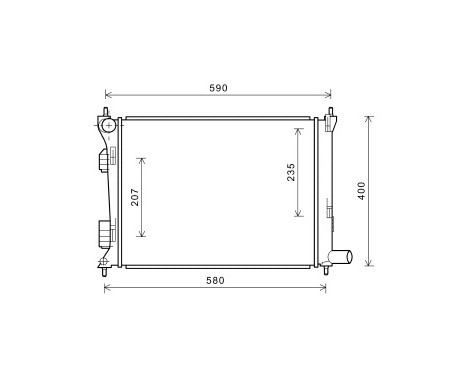 Radiateur, refroidissement du moteur 82002277 International Radiators