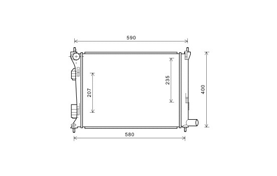 Radiateur, refroidissement du moteur 82002277 International Radiators