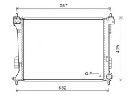 Radiateur, refroidissement du moteur 82002302 International Radiators