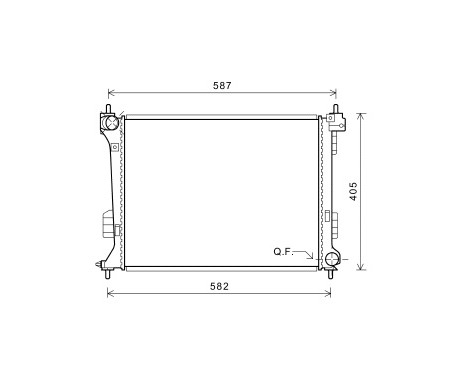 Radiateur, refroidissement du moteur 82002302 International Radiators