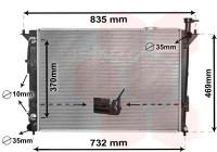Radiateur, refroidissement du moteur 82002352 International Radiators