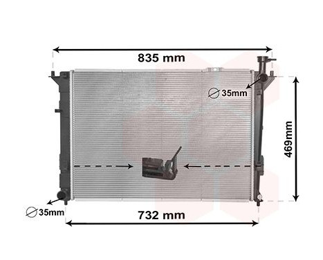 Radiateur, refroidissement du moteur 82002435 International Radiators