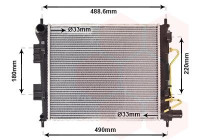 Radiateur, refroidissement du moteur 82012708 International Radiators