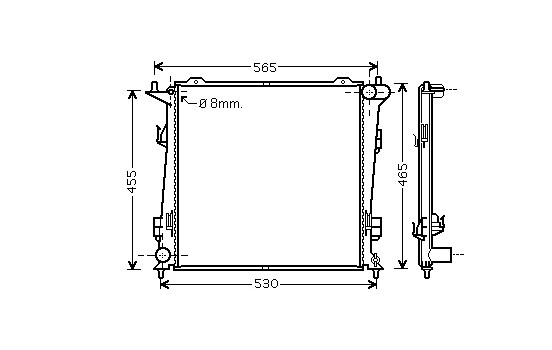 Radiateur, refroidissement du moteur 83002098 International Radiators