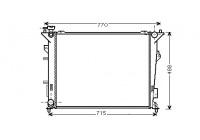 Radiateur, refroidissement du moteur 83002107 International Radiators