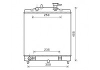 Radiateur, refroidissement du moteur 83002182 International Radiators