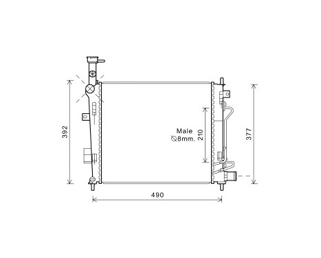 Radiateur, refroidissement du moteur 83002190 International Radiators