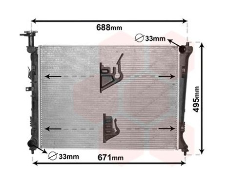 Radiateur, refroidissement du moteur 83002237 International Radiators