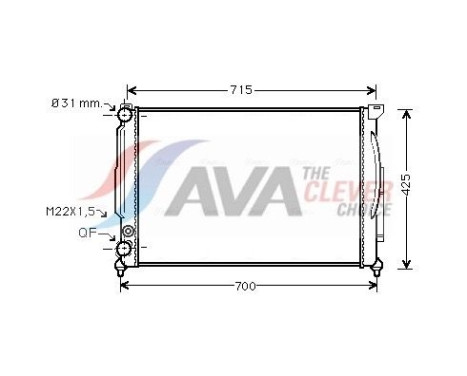 Radiateur, refroidissement du moteur AI2108 Ava Quality Cooling