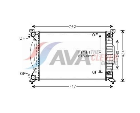 Radiateur, refroidissement du moteur AI2202 Ava Quality Cooling