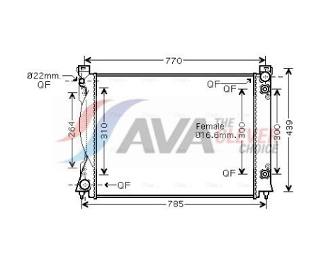 Radiateur, refroidissement du moteur AI2236 Ava Quality Cooling