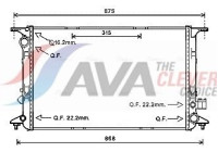 Radiateur, refroidissement du moteur AI2365 Ava Quality Cooling